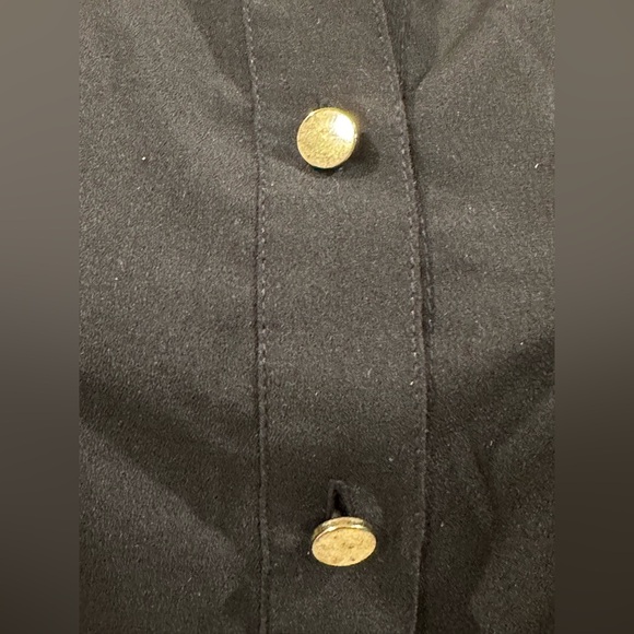 Anne Klein Black Sheer Gold Buttons Rolle Up Tabs & 2 Pockets InnFront. Sz 1X. - Picture 5 of 12